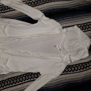 Cute girls long sleeve hooded cardigan